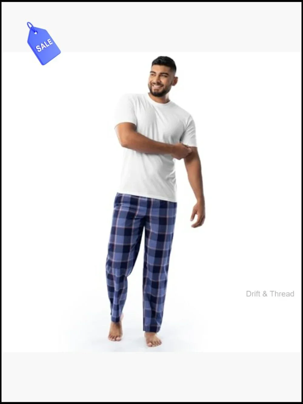 IZOD Men's Short Sleeve Jersey Sleep Set - Pajama Lounge Pants, X-Large